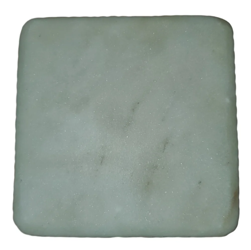 Set of White Marble Coasters (2)